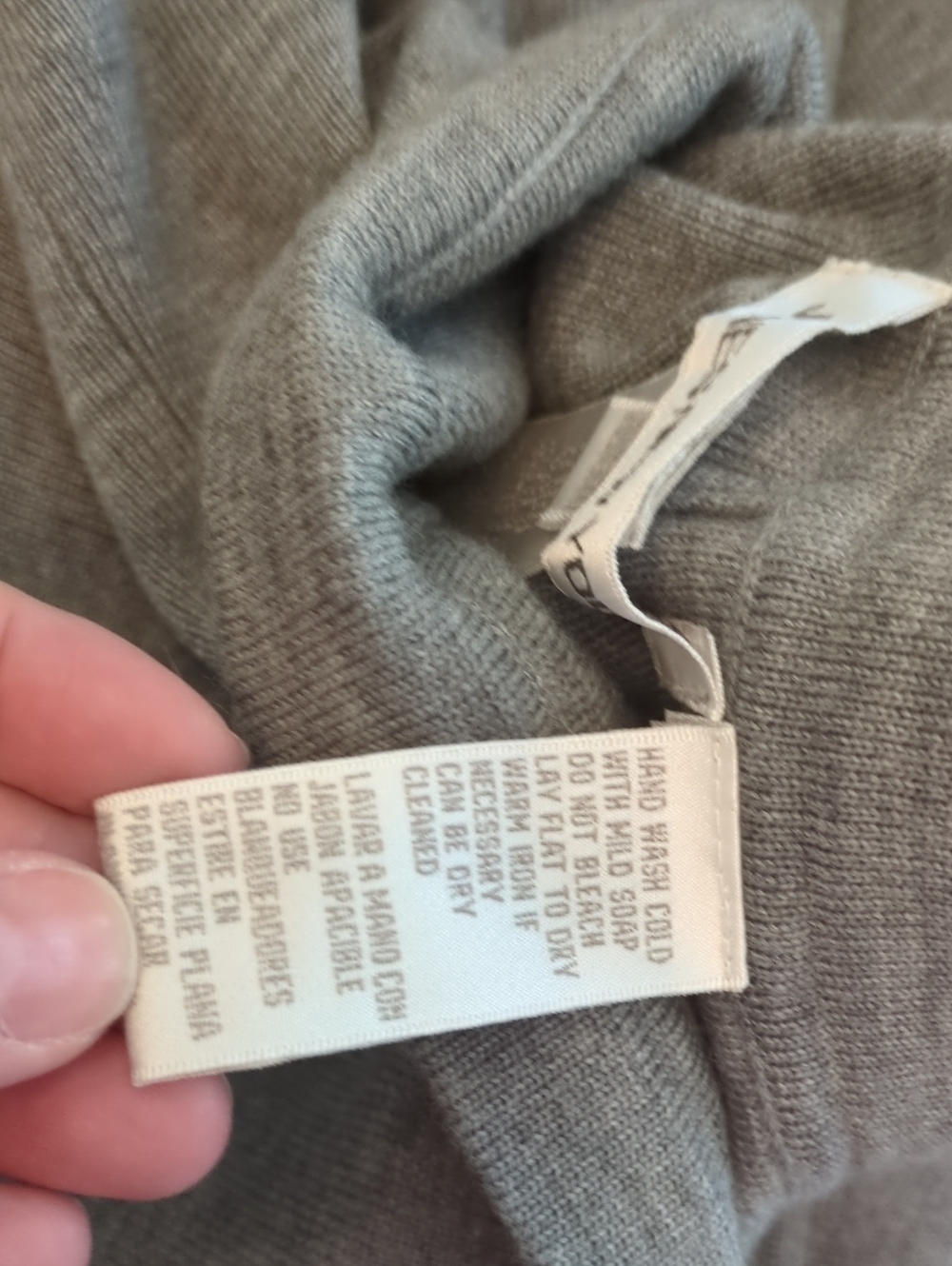 Jones New York Vintage Merino Wool Women's Grey Knit Wide-Leg Pants Sz XL - Picture 5 of 7